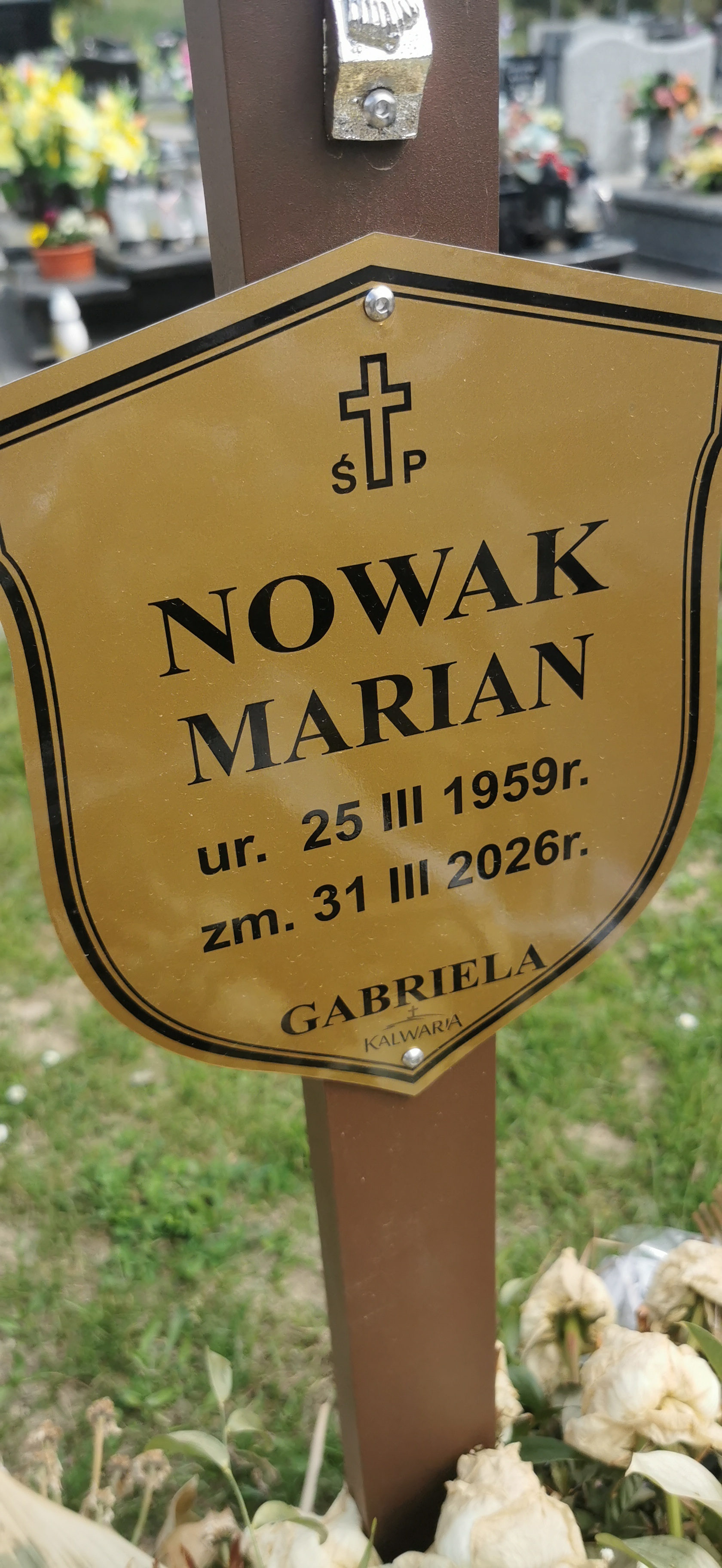 Grób Marian Nowak